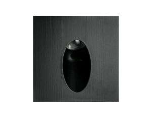 Lampa oprawa schodowa LED STEPI B/WW Czarna Ciepła biała 3000K kwadrat do puszki fi 60 12V DC