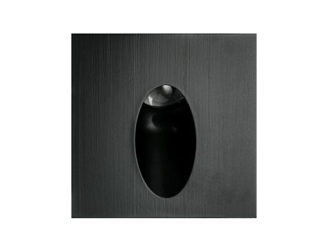 Lampa oprawa schodowa LED STEPI B/WW Czarna Ciepła biała 3000K kwadrat do puszki fi 60 12V DC