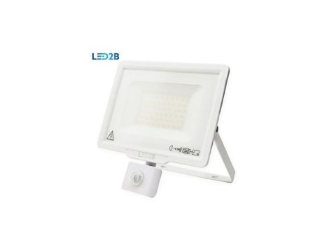 Naświetlacz oprawa led MHC 50W biały PIR 3000K ciepła biała 4000lm z czujnikiem ruchu PIR