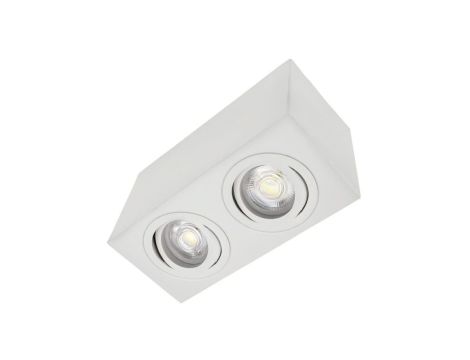 Oprawa kwadratowa KRETA-2 Gu10 biała sufitowa natynkowa podwójna