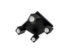 Lampa OSCAR-B/B czarna z czarnym przegubem 4xgu10 poczwórna