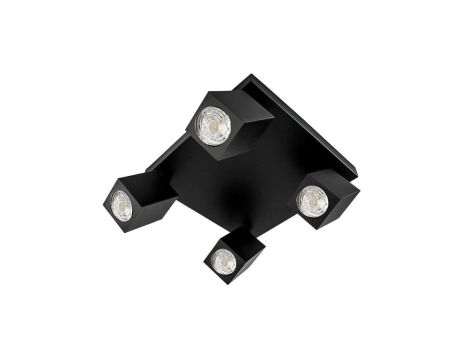 Lampa OSCAR-B/B czarna z czarnym przegubem 4xgu10 poczwórna