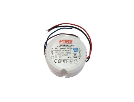 Zasilacz POW-24-12 24W 12VDC 2A do puszkifi fi 60 puszkowy okrągły ip20