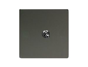 Govena Metal Włącznik uchylny pojedynczy kolor czarne irydium