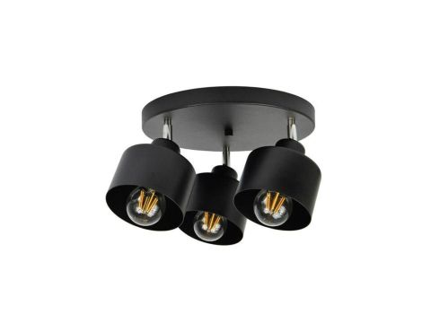 Lampa LOFT ABI P4 czarna 3xE27 plafon