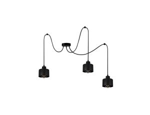 Lampa LOFT ABI W1 czarna 3xE27 wisząca LUX00869
