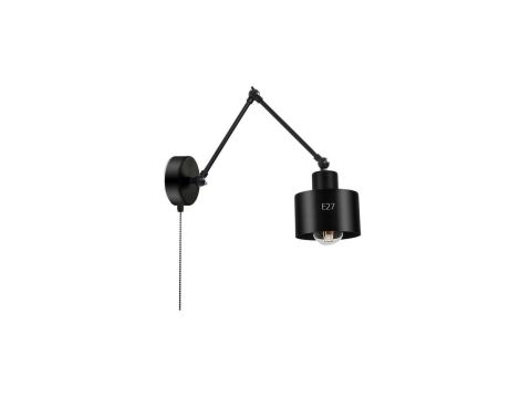 Lampa LOFT ABI K3W czarna 1xE27 kinkiet