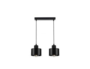 Lampa LOFT ABI W2 czarna 2xE27 wisząca