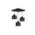 Lampa LOFT ABI W4 czarna 3xE27 wiszca LUX00867