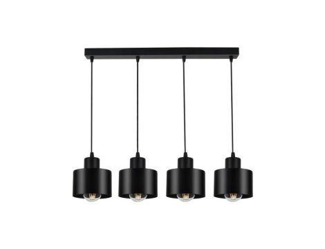 Lampa LOFT ABI W2 czarna 4xE27 wisząca
