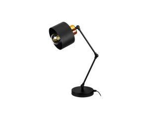 Lampa LOFT ABI-G B1 1xE27 biurkowa czarno złota