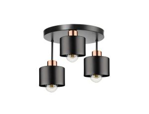 Lampa LOFT ABI-G P5 3xE27 plafon czarno-złota LUX00874