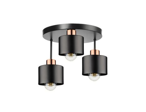 Lampa LOFT ABI-G P5 3xE27 plafon czarno-złota LUX00874