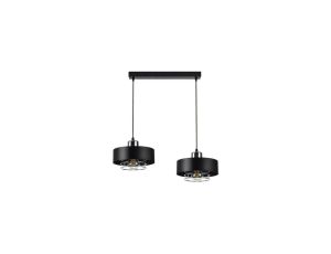 Lampa LOFT IDA-S W2 2xE27 wisząca czarno srebrny