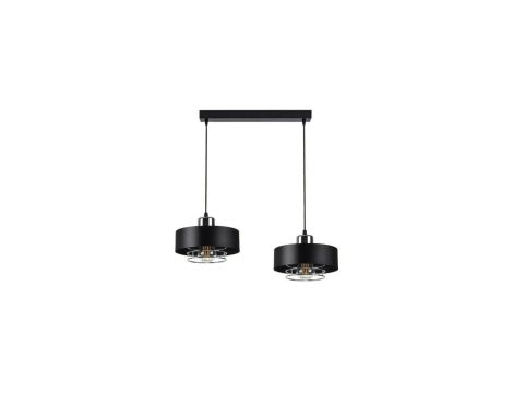 Lampa LOFT IDA-S W2 2xE27 wisząca czarno srebrny