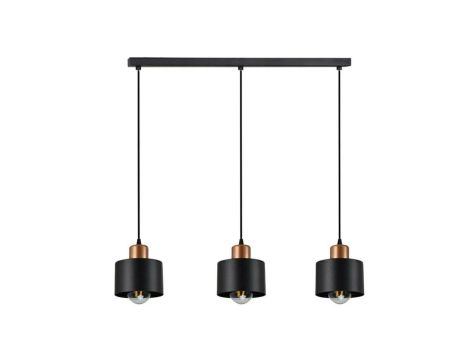 Lampa LOFT ABI-G W2 3xE27 wisząca czarno złota