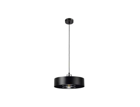 Lampa LOFT IDA-S W2 1xE27 wisząca czarno srebrny