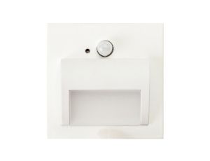 Oprawa Beryl PIR biała neutralna 4000K 1,5W 12V DC 9 led smd 3014 kwadrat do puszki fi 60 z czujką ruchu PIR