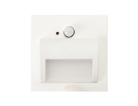 Oprawa Beryl PIR biała neutralna 4000K 1,5W 12V DC 9 led smd 3014 kwadrat do puszki fi 60 z czujką ruchu PIR