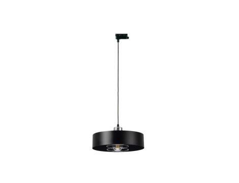 Lampa LOFT IDA-S W2 1xE27 wisząca 1F na szynoprzewód fi300 LUXsystem czarno srebrna