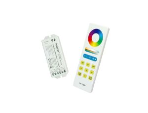 Kontroler led RGBW RF dotykowy 15A 180W 12VDC/24VDC odbiornik + pilot dotykowy biały 2,4ghz Wireless fut044a