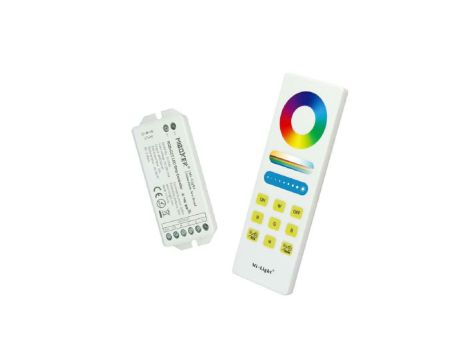 Kontroler led RGBW RF dotykowy 15A 180W 12VDC/24VDC odbiornik + pilot dotykowy biały 2,4ghz Wireless fut044a