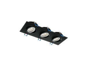 Oprawa JOTA K/3 potrójna czarna matowa + czarny ring wewnętrzny LUX08148b