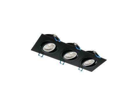 Oprawa JOTA K/3 potrójna czarna matowa + czarny ring wewnętrzny LUX08148b