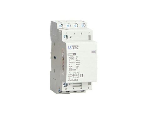 Stycznik modułowy 25A 4NO 230V LC-Tec EBS6CH 2M 5902838493076