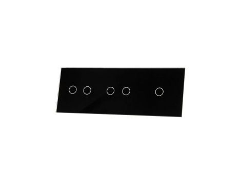 Livolo CZARNY PANEL SZKLANY 1+2+2 Livolo-70122-62