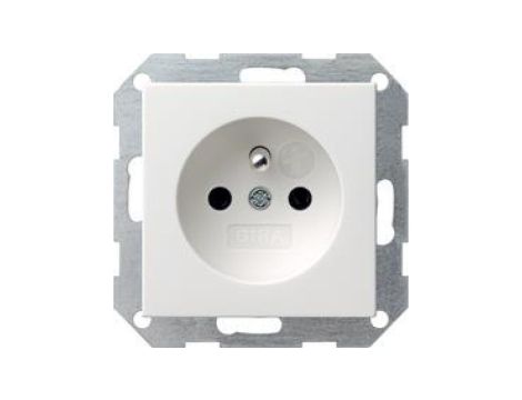 Gira Gniazdo z bolcem z ochr.dz. System 55 biały matowy