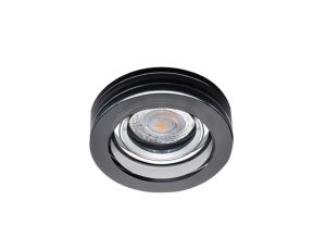 Oprawa szklana FASO-O-B okrągła czarna 90x20 halogenowa wpuszczana