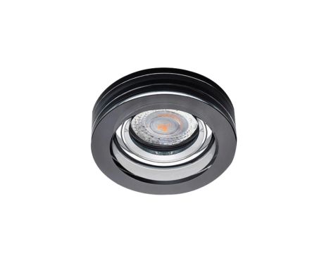 Oprawa szklana FASO-O-B okrągła czarna 90x20 halogenowa wpuszczana