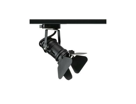 Oprawa na szynę MODENA-B-TRACK-1F Gu10 czarna luxsystem-1F ze skrzydełkami (regulacja kąta świecenia)