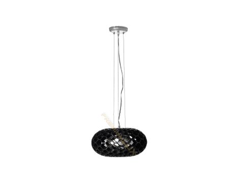Lampa LOLANDA fi360*H1500mm 3xE27 CZARNA akryl + metal