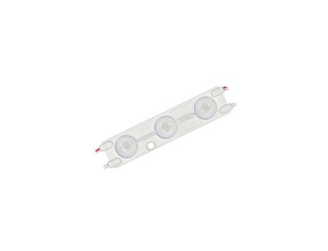 Moduł 3 led smd 2835 12V 0,72W zimny MPL soczewka kąt 160 stopni