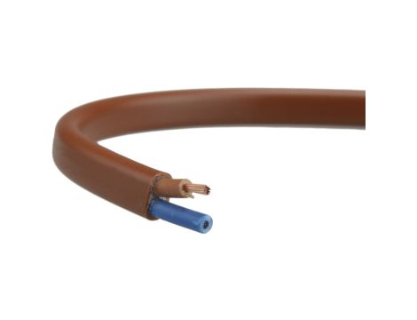 Przewód prądowy H03VVH2-F / OMYp 300V 2x0,75 płaski brązowy linka Mercor /500m/