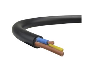Przewód prądowy H03VV-F / OMY 300V 3x1,5 czarny linka Mercor /50m/
