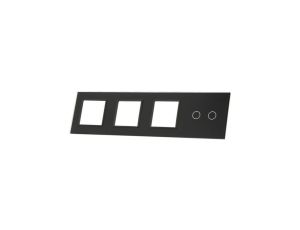Livolo CZARNY PANEL SZKLANY 2 + POTRÓJNE MIEJSCE NA GNIAZDO 702GGG-62