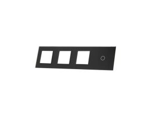 Livolo CZARNY PANEL SZKLANY 1 + POTRÓJNE MIEJSCE NA GNIAZDO 701GGG-62