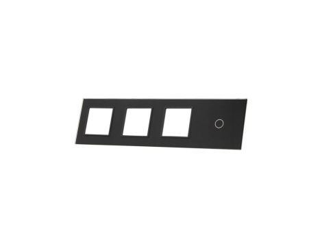 Livolo CZARNY PANEL SZKLANY 1 + POTRÓJNE MIEJSCE NA GNIAZDO 701GGG-62