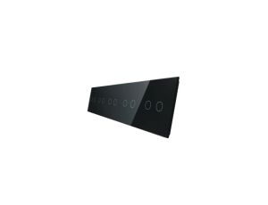 Livolo CZARNY PANEL SZKLANY 2+2+2+2+2 7022222-62