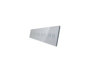 Livolo SREBRNY METALIZOWANY PANEL SZKLANY 1+1+2+2+2 7011222-64