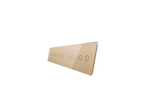 Livolo SZAMPAŃSKI METALIZOWANY PANEL SZKLANY 1+2+2+2+2 7012222-63