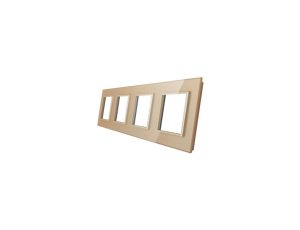 Livolo POCZWÓRNA SZAMPAŃSKA METALIZOWANA RAMKA SZKLANA 293 x 80mm GPF-4-63