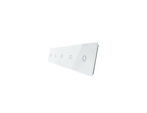 Livolo BIAŁY PANEL SZKLANY 1+1+1+1+1 7011111-61