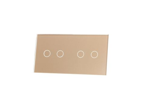 Livolo SZAMPAŃSKI METALIZOWANY PANEL SZKLANY 2+2 7022-63