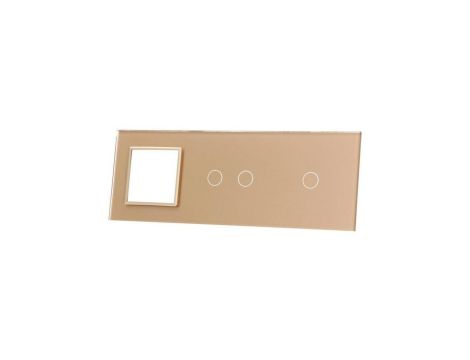 Livolo SZAMPAŃSKI METALIZOWANY PANEL SZKLANY 1+2+ MIEJSCE NA GNIAZDO 7012G-63