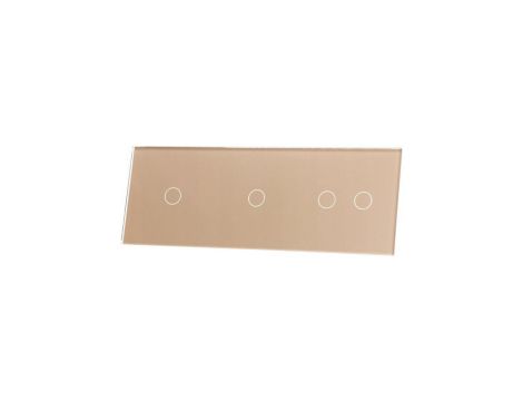 Livolo SZAMPAŃSKI METALIZOWANY PANEL SZKLANY 1+1+2 70112-63