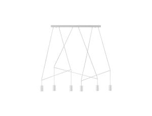 Nowodvorski lampa wisząca IMBRIA GU10 x 6 Stal lakierowana Przewód w oplocie Biały ~220-230 V MAX: 35W